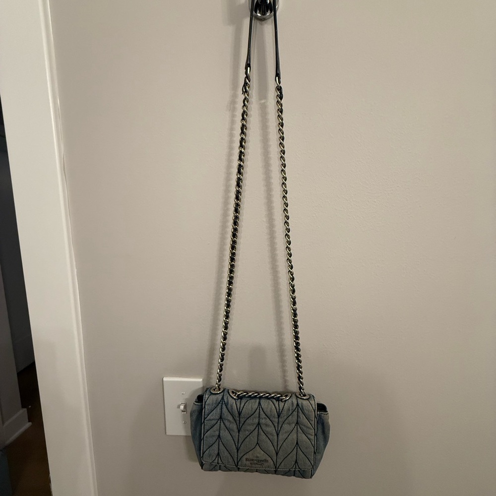 Kate Spade Blue Quilted Crossbody Bag